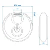 Discusslot 70mm 2 stuks Gelijksluitend - 5