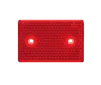 Reflector rechthoekig rood met houder - 2