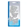 Touwhaak metaal met oog 70x45mm 5 stuks in blister - 1
