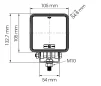 Werklamp LED 10-30V vierkant 2000 lumen - 2