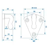 Touwhaak metaal 40x45mm 10 stuks - 4