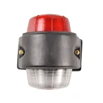 Breedtelicht rood/wit 67x78mm plat