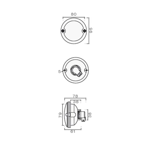 Asp&ouml;ck knipperlicht Roundpoint 2-polige stekkerverbinding