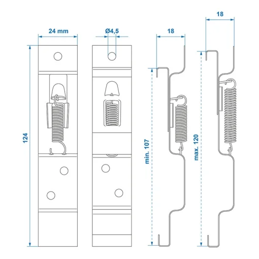 Kentekenplaatklem per 2 stuks
