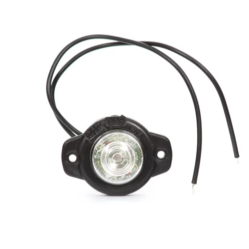 WAS markeringslamp W24-129 wit LED 12/24V 1 meter kabel