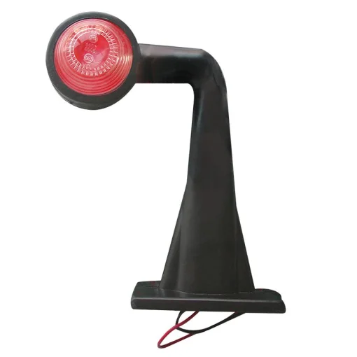 Breedtelicht rood/wit 185mm haaks
