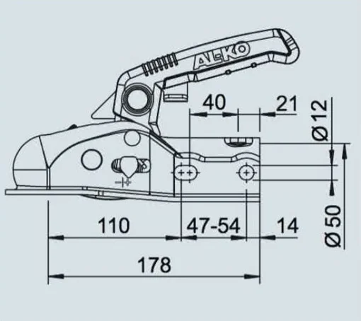 Kogelkoppeling Al-Ko AK-270 rond 50mm