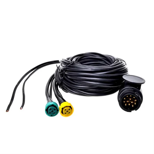 Kabelset 7M met stekker 13-polig en 2x connector 5-polig + 5M DC