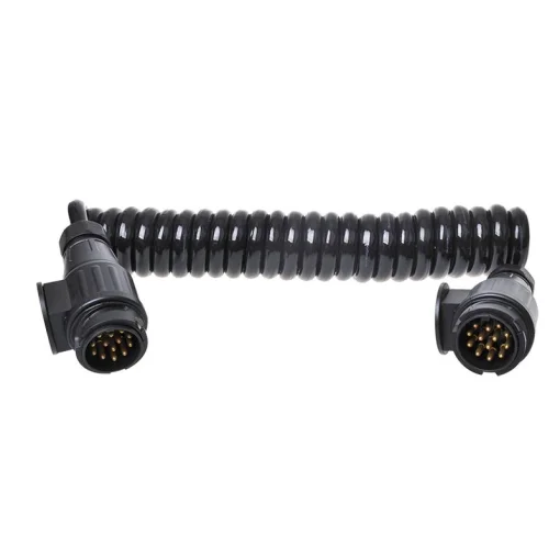 Spiraalkabel 3,5M 13 aderig met 2x stekker 13-polig PVC