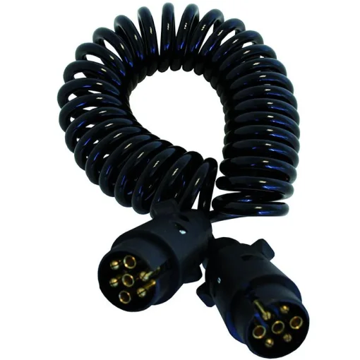 Spiraalkabel 3M met 2x stekker 7-polig PVC
